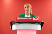 Britain's Shadow Secretary of State for Transport Haigh announces the Labour Party's transport campaign plan, in London