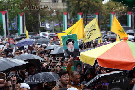 Anti-Israel protest in Tehran after death of Hezbollah leader Nasrallah