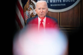 U.S. President Joe Biden receives a briefing on preparations for Hurrican Milton at the White House