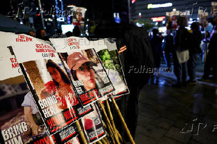 Protest against the government and to show support for the hostages who were kidnapped during the deadly October 7, 2023 attack, in Tel Aviv