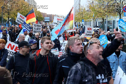 FILE PHOTO: AfD calls for protests amid rising energy costs in Berlin