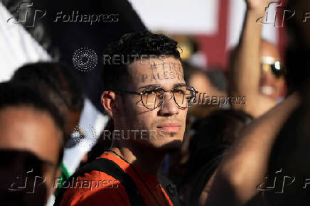 Cubans held rally in support of the Palestinian people and American students in Havana