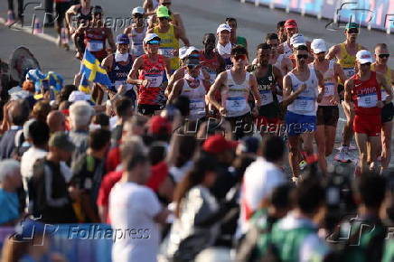 Prova de marcha atltica masculina no Trocadro