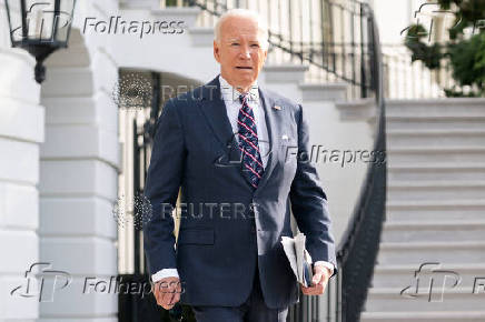 U.S. President Biden departs from the White House