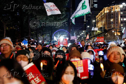 Protesters attend a rally supporting South Korean President Yoon Suk Yeol, in Seoul