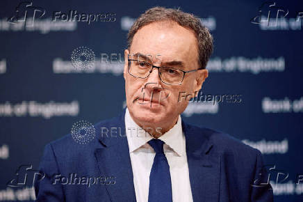 FILE PHOTO: Governor of the Bank of England Bailey attends the biannual Financial Stability Report press conference, in London