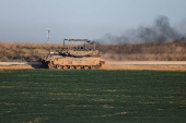 Israeli military activity near the Israel-Gaza border in southern Israel