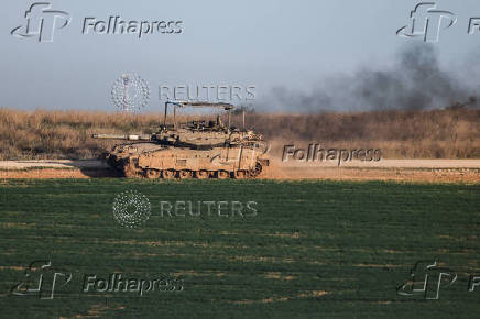 Israeli military activity near the Israel-Gaza border in southern Israel