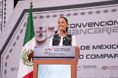 Mexican presidential candidate Claudia Sheinbaum attends the banking convention, in Acapulco
