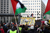 Pro-Palestinian demonstrators demand 