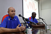Presentacin del equipo cubano de voleibol que participara en la Liga de las Naciones