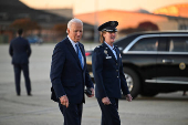 US President Joe Biden departs for Nantucket.