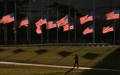 Flags at half-staff following the death of former President Jimmy Carter