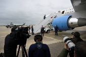 U.S. President Joe Biden boards Air Force One at Joint Base Andrews in Maryland