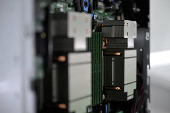 A view of HGX that houses NVIDIA H100 GPUs on display at the media tour of Sustainable Metal Cloud's (SMC) Sustainable AI Factory in Singapore