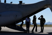 Democratic presidential nominee and U.S. VP Kamala Harris visits US-Mexico border