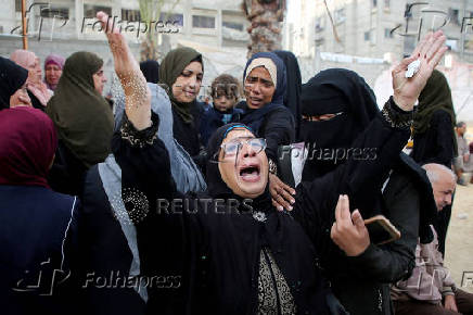 Aftermath of an Israeli strike in Khan Younis