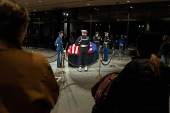 Mourners view the casket of former President Jimmy Carter in Atlanta