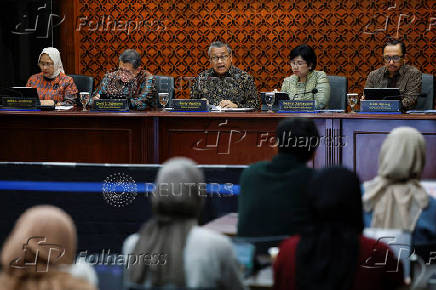 Press conference with Indonesia's Central Bank Governor Perry Warjiyo in Jakarta