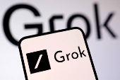 Illustration shows xAI Grok logo