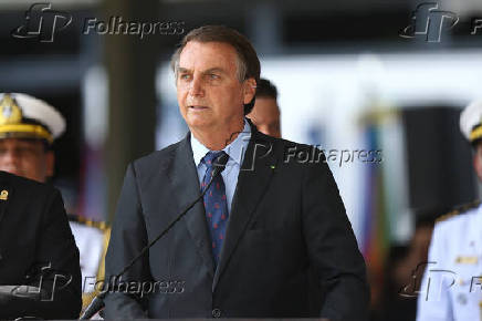 Jair Bolsonaro em cerimnia comemorativa do Dia do Marinheiro, em Braslia