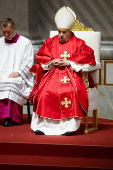 Pope Francis presides over the Good Friday Passion of the Lord service in Saint Peter's Basilica
