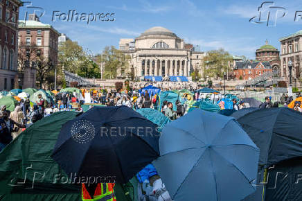 Protests at Columbia University in New York