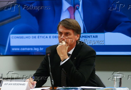 Jair Bolsonaro na reunio do Conselho de tica da Cmara