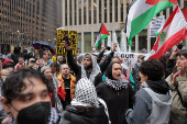Demonstration in support of Palestinians, in New York City