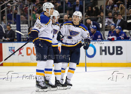 NHL: St. Louis Blues at New York Rangers