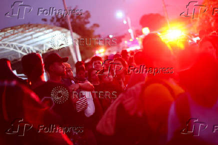 Migrant caravan in Huixtla