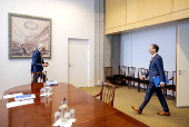 Formateur Van Zwol receives prospective ministers from the new Dutch cabinet in The Hague