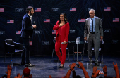 Robert F. Kennedy Jr. and Tulsi Gabbard take part in a moderated discussion with actor Zachary Levi in Dearborn