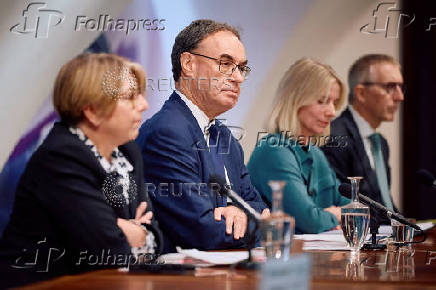 Governor of the Bank of England Bailey attends the biannual Financial Stability Report press conference, in London