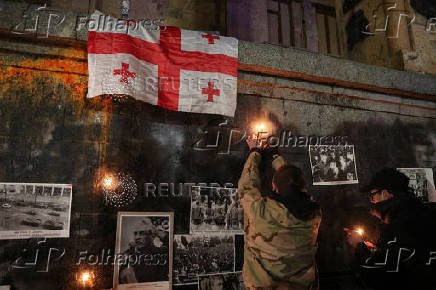 Georgian opposition supporters protest against government's EU application delay