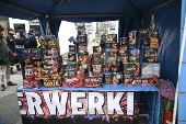 Fireworks on sale in Szczecin ahead of New Year's Eve