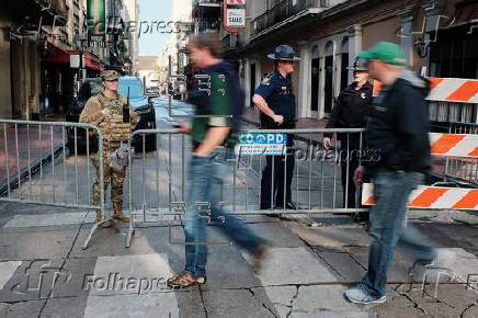 Aftermath of a car ramming into crowd in New Orleans