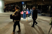 Mourners depart after viewing the casket of former President Jimmy Carter as he lies in repose at the Jimmy Carter Presidential Library and Museum in Atlanta