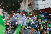 Presidential candidate of the People's Force party Leonel Fernandez holds closing campaign rally, in Santo Domingo