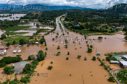 Flooding in Chiang Rai following the impact of Typhoon Yagi