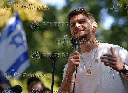 Pro-Israel rally nearly one year after Hamas' October 7 attack, in New York City