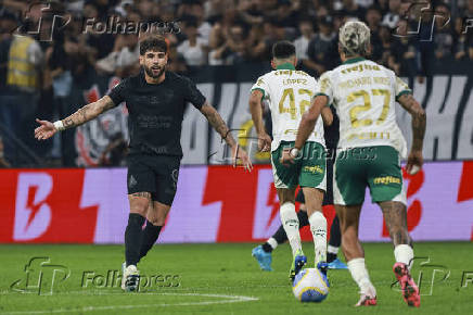 Match between corinthians and palmeiras for the 2024 brazilian football championship