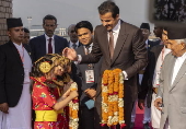 Qatari Emir Sheikh Tamim bin Hamad Al Thani visits Nepal