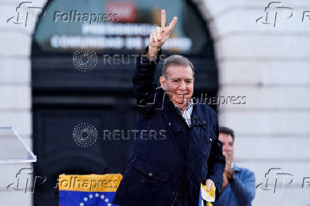 People gather in Madrid in support of Venezuelan opposition