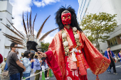 Desfile durante o Festival de Nagoya Matsuri, no Japo