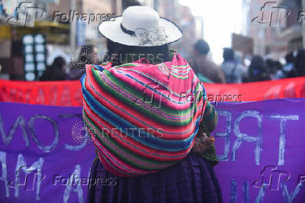 Protest in commemoration of the International Day for the Elimination of Violence Against Women, in El Alto