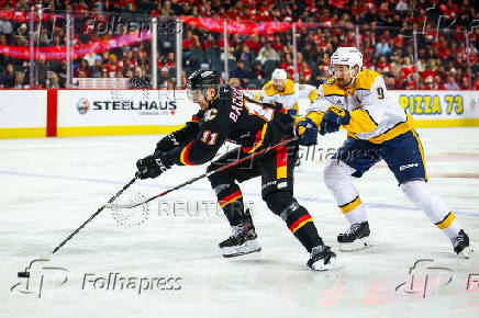 NHL: Nashville Predators at Calgary Flames