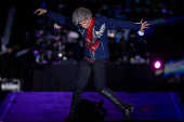 Show do cantor Jon Bon Jovi no palco Mundo, durante o Rock in Rio