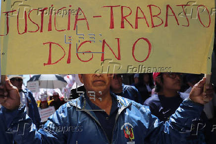 Marcha por el Da internacional de los Trabajadores en Quito