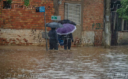 Alagamento causado pela chuva em Esteio (RS)